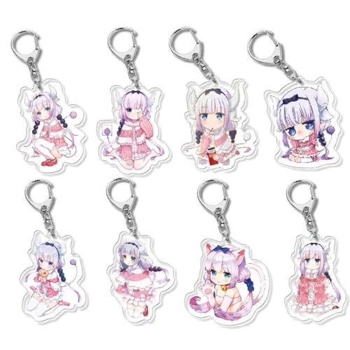 8 Miss Kobayashis Dragon Maids Schlüsselanhänger Anime Figur KamuiKanna Cosplay Keychain Kollektionen Tasche Charms von SUJEBRAN