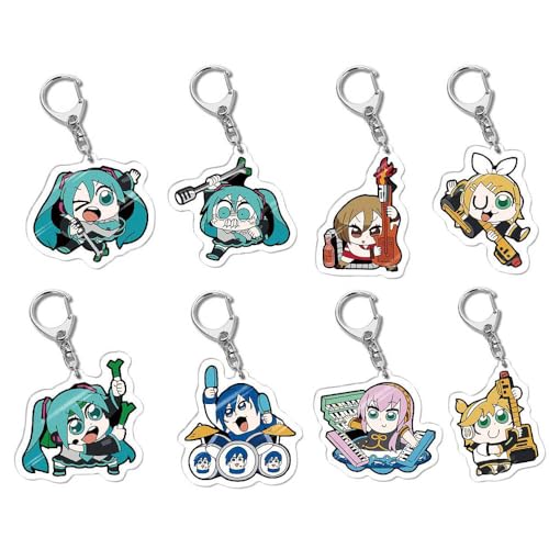 8 Project RuiSekai Funny Figures Schlüsselanhänger SekaiRui HatsunMiku Cosplay Keychain Spielwaren Set von SUJEBRAN