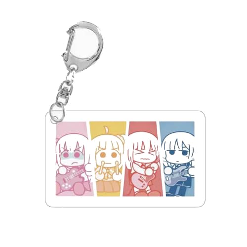 Bocchi Rock Schlüsselanhänger Anime Action Figures Keychain Kollektionen Niedlich Tasche Car Key Accessories (5) von SUJEBRAN