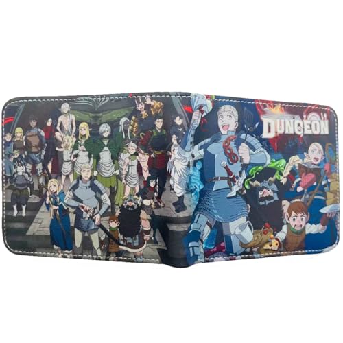 Delicious Dungeon Meshi Geldbörse PU Leder Kartenhalter Multicard Münz Geldbörse Anime Poster Brieftasche Portemonnaie (Mehrfarbig2) von SUJEBRAN