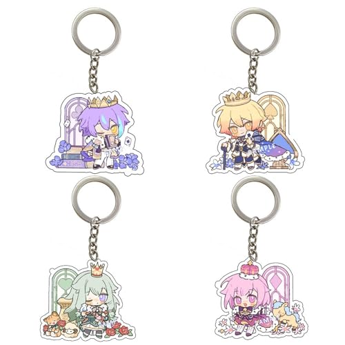 Project RuiSekai Schlüsselanhänger Anime Action Figures Cosplay Key Chain Kollektionen Tasche Charms for Fans 4 Set von SUJEBRAN