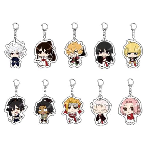 SUJEBRAN 10 Pack Hell Paradiss Schlüsselanhänger Anime Figur Key Chain Hell Paradiss Tasche Cute Car Key Charms von SUJEBRAN