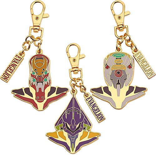 SUJEBRAN 3 Evangelions Metall Schlüsselanhänger EVA00 Robots Keychain Kollektionen Evangelions Gold Tasche Accessories von SUJEBRAN