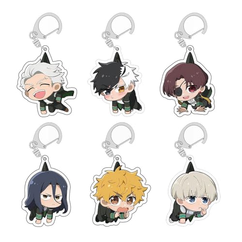 SUJEBRAN 6 Set Wind Breakers Schlüsselanhänger Anime Figur Keychain Wind Breakers Niedliche Tasche Car Key Charms von SUJEBRAN