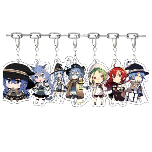 SUJEBRAN 7 Mushokus Tensei Anime Schlüsselanhänger Manga Figur Keychain Mushokus Tensei Tasche Dekorationen von SUJEBRAN