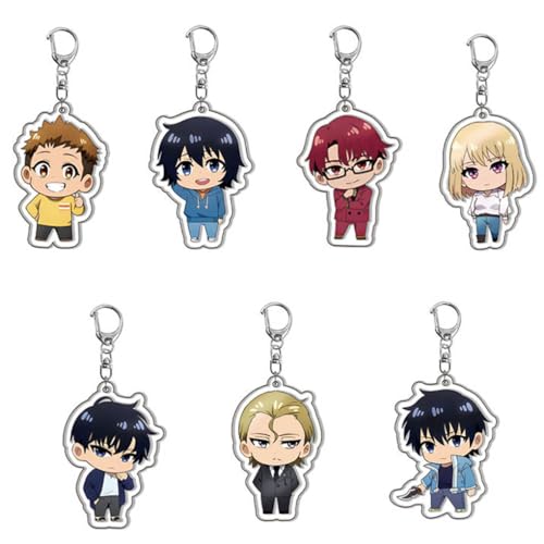 SUJEBRAN 7 Solo Levelings Schlüsselanhänger Anime Figur Key Chain Kollektionen Niedliche Tasche Charms von SUJEBRAN