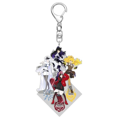 SUJEBRAN Four Colors Schlüsselanhänger Anime Figur Rose Cosplay Keychain Niedliche Tasche Car Key Charms (5) von SUJEBRAN