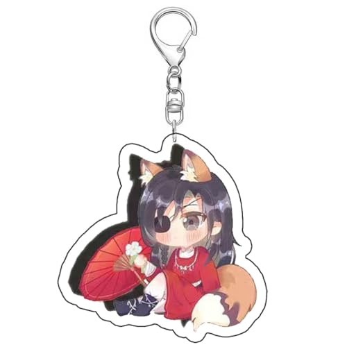 SUJEBRAN Heaven Official's Blessings Schlüsselanhänger Anime Figur Hua Cheng Xie Lian Cosplay Keychain Car Key Charms (2) von SUJEBRAN