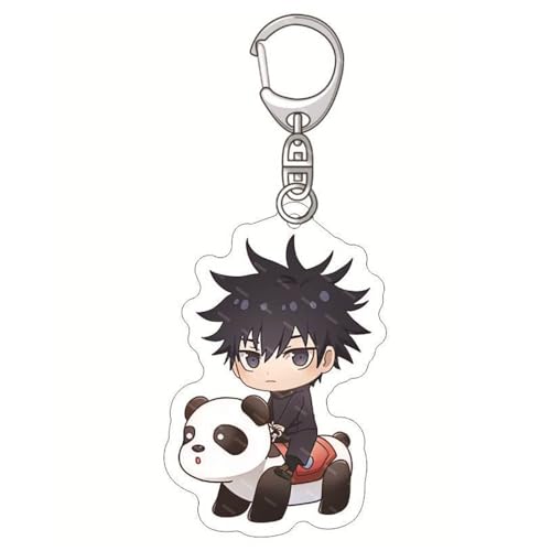 SUJEBRAN Jujutsu Anime Schlüsselanhänger Jujutsu Figur Shoko Kaise Geto Anhänger Keychain Accessories Tasche Car Key Pendent (E) von SUJEBRAN