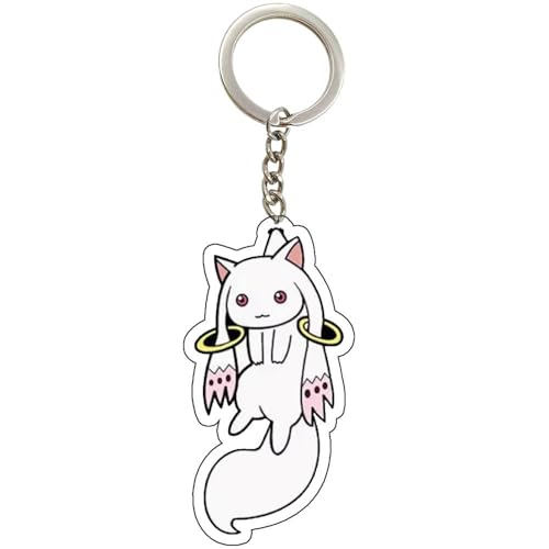 SUJEBRAN Madoka Magicas Schlüsselanhänger Anime Figur Keychain Madoka Magicas Mode Tasche Car Key Charms (6) von SUJEBRAN