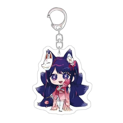 SUJEBRAN Oshi Noko Animal Thema Schlüsselanhänger Hoshino Ai Cosplay Keychain Oshi Noko Accessories Spielzeug (1) von SUJEBRAN