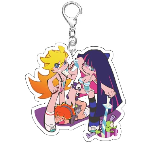 SUJEBRAN Panty&Stocking Schlüsselanhänger Anime Figures Key Chain Panty&Stocking Figur Cosplay Accessoires (6) von SUJEBRAN