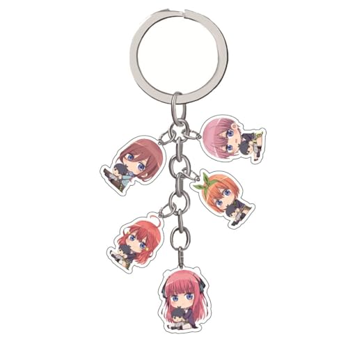 SUJEBRAN Quintessential Quintuplets Schlüsselanhänger Anime Fünf Figures Key Chain Kollektionen Mode Tasche Charms von SUJEBRAN