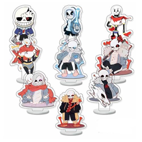 SUJEBRAN Undertales Acrylic Stand Undertales Anhänger Zubehör Dekoration Anime Acrylständer Sammlung 9 Set (Mehr-1) von SUJEBRAN