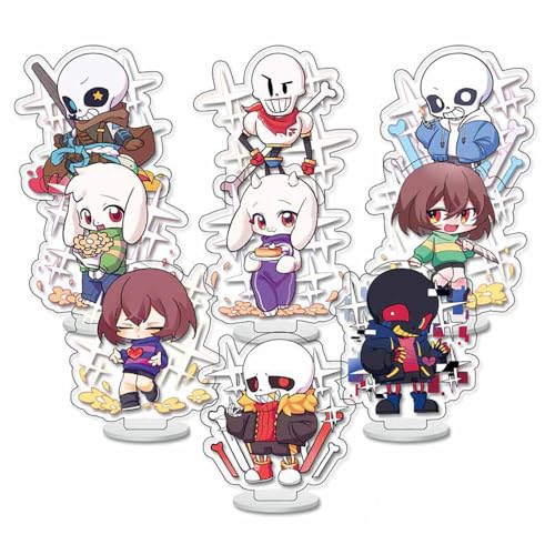 SUJEBRAN Undertales Acrylic Stand Undertales Anhänger Zubehör Dekoration Anime Acrylständer Sammlung 9 Set (Mehr-2) von SUJEBRAN