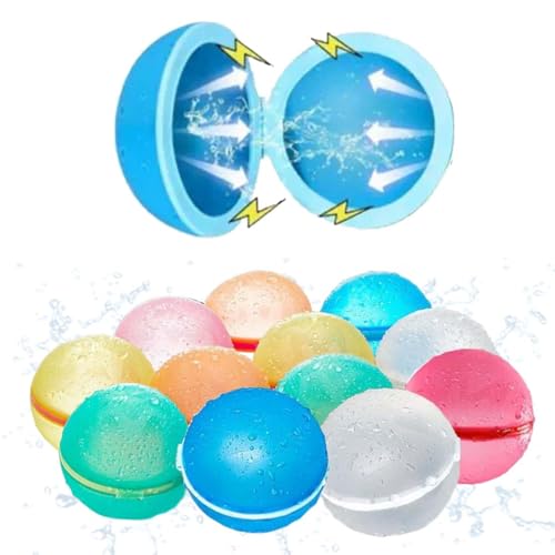 SULIUDAJI 12 Stück Wasserbomben Wiederverwendbar Magnetische,Silikon Wasserbomben Selbstschließend Spritzbälle Sommer Wasserspielzeug Für Kinder Im Alter Von 3-12 Jahren SULIUDAJI 12 Stück Wasserbomben Wiederverwendbar Magnetische,Silikon Wasserbomben Selbstschließend Spritzbälle Sommer Wasserspielzeug Für Kinder Im Alter Von 3-12 Jahren von SULIUDAJI