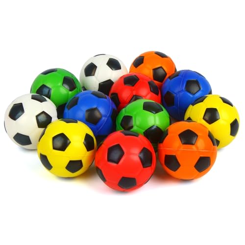 SULOLI 12 Stück Anti-Stress-Ball, Sport, Anti-Stress-Bälle, bunt, Dekompression aus Schaumstoff für Kinder und Erwachsene, Geburtstagsgeschenk von SULOLI