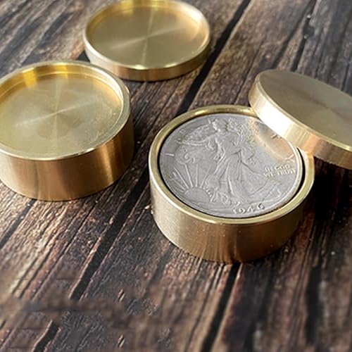 SUMAG Magietricks Brass Okito & Boston Box Set Half Dollar Size Coin Appear Vanish Magia Close Up Illusions Gimmicks Magier Requisiten von SUMAG