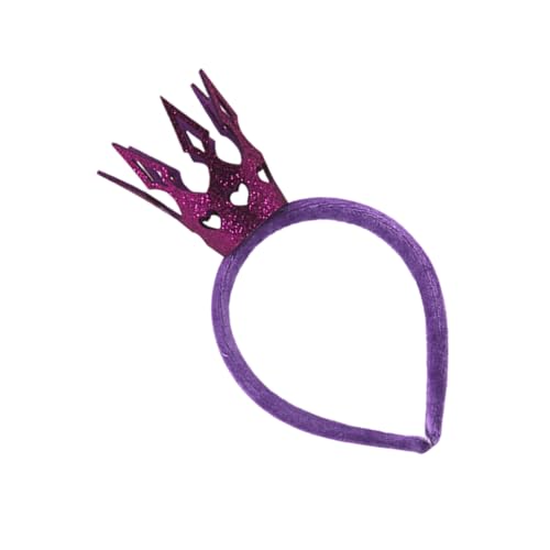 SUMMITDRAGON Schimmernde Pulver Kronen Hairhoop Stilvolle Party Haarband Für Weibliche Mädchen Cosplay Party Zubehör Kostüm Requisiten Stirnband von SUMMITDRAGON