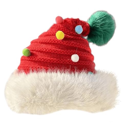 SUMMITDRAGON Weihnachtsmützen Unisex Weihnachtsmannmützen Warme Mütze Strickmützen Pompons Für Cosplay Aktivitäten Und Urlaubsmode von SUMMITDRAGON