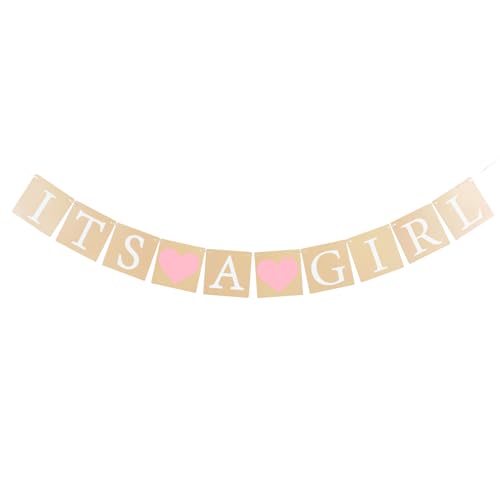 SUNBEAUTY It's a Girl Banner Babyparty Deko für Mädchen Baby Shower Gender Reveal Party Dekoration von SUNBEAUTY