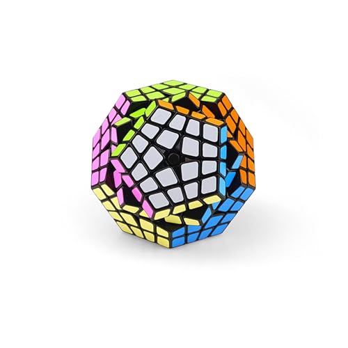 4×4,Dodekaeder Speed Cube 3D Puzzle, Megaminx Speed Cube Schwarz Aufkleber von SUNCN