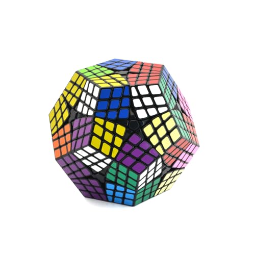 6×6,Dodekaeder Speed Cube 3D Puzzle, Megaminx Speed Cube Schwarz Aufkleber von SUNCN