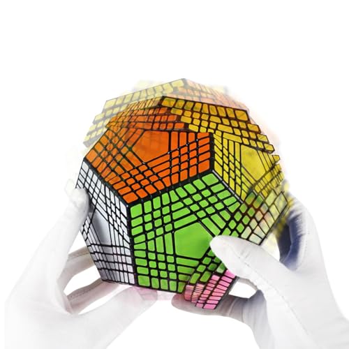 9×9,Dodekaeder Speed Cube 3D Puzzle, Megaminx Speed Cube Schwarz Aufkleber von SUNCN