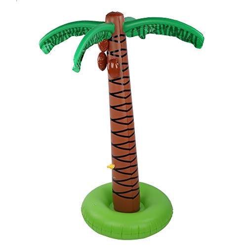 61'' Aufblasbarer Palmen-Sprinkler für Kinder, Wasserspielpad, Aufblasbare Palme, Aufblasbarer Sprinkler für Kinder, Partydekorationen für Hinterhof, Rasen, Strand von SUNFECILI