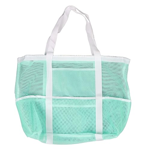 Extra Große Netz-Strandtasche, Leicht, Robust und Faltbar, 40 L Nylon-Strandtasche für Damen und Herren, Aufbewahrungstaschen für Schwimmspielzeug für Strandausflüge, Familientage und Urlaub von SUNFECILI