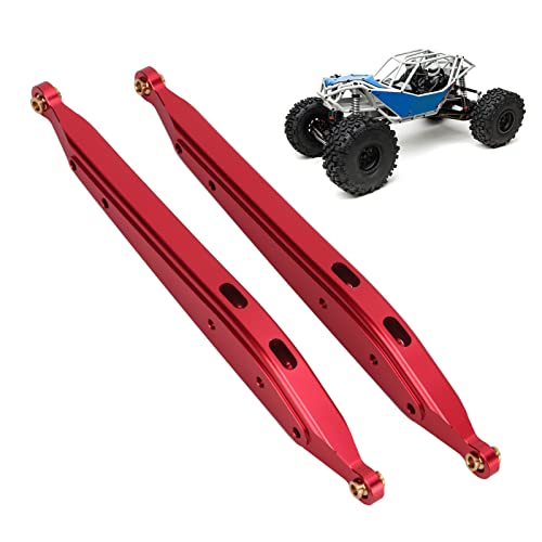 SUNFECILI 2PCS Hintere Längslenker-Set, Metall-hintere Längslenker für 1/10 RC-Auto, Hochfester Aluminium-Hinterarm-Ersatzsatz für Axial RBX10 RC-Car-Upgrade-Teile (Rot) von SUNFECILI