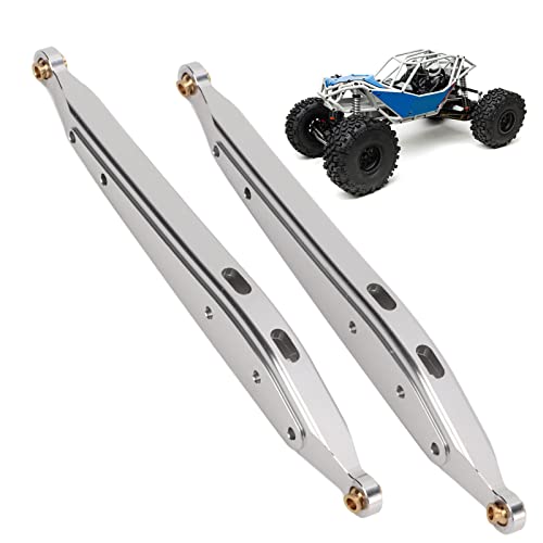 SUNFECILI 2PCS Hintere Längslenker-Set, Metall-hintere Längslenker für 1/10 RC-Auto, Hochfester Aluminium-Hinterarm-Ersatzsatz für Axial RBX10 RC-Car-Upgrade-Teile (Silber) von SUNFECILI