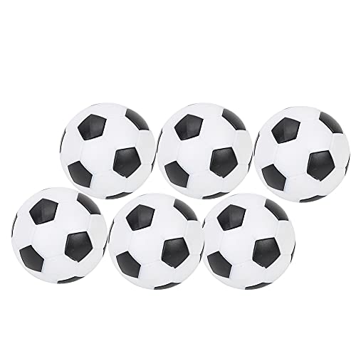 SUNFECILI Tischfußball-Fußbälle Ersatz-Mini-Kunststoff-Schwarz-Weiß-Fußball, Tischfußball-Fußbälle Ersatz-Mini-Kunststoff-Schwarz-Weiß-Fußball, Tischfußballbälle (6PCS) von SUNFECILI