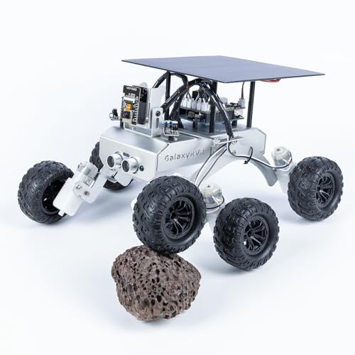 SUNFOUNDER GalaxyRVR Mars Rover Kit, Smartes Video-Roboterauto-Kit kompatibel mit Arduino mit ESP32 CAM für Echtzeit-FPV-Visuals, Wiederaufladbare Batterien inklusive von SUNFOUNDER