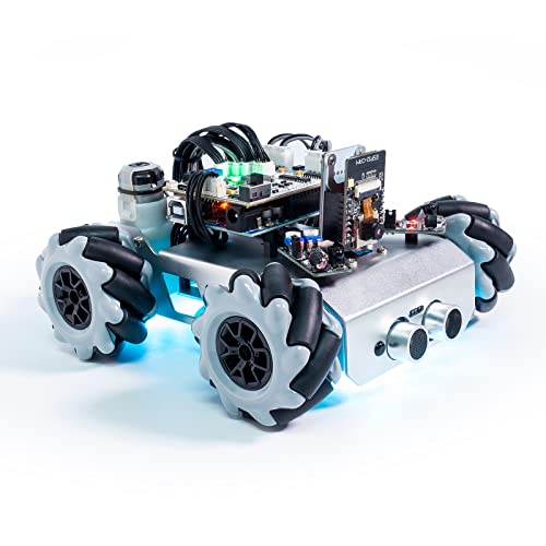 SUNFOUNDER Smart Robot Car Kit Kompatibel mit Arduino UNO R3, 4WD Omnidirektionale Bewegung, FPV, ESP32 CAM, APP Romote Control etc, Educational Robot Kit für Erwachsene von SUNFOUNDER