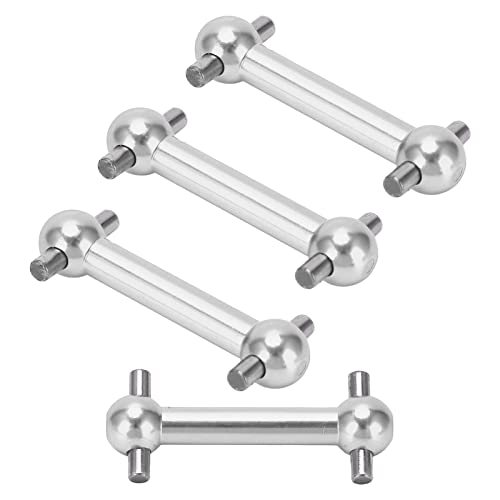 Dog Bone Antriebswelle Set, 4PCS Aluminiumlegierung Dog Bone Antriebswelle Set f¨¹r TT01 TT02 RC Auto Upgrade Teile(Silber),Zubeh?r f¨¹r Modellautos von SUNGOOYUE