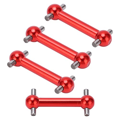 Dog Bone Antriebswelle Set, 4PCS Aluminiumlegierung Dog Bone Antriebswelle Set f¨¹r TT01 TT02 RC Auto Upgrade Teile(rot),Zubeh?r f¨¹r Modellautos von SUNGOOYUE