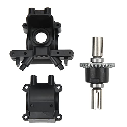 RC Auto Getriebeabdeckung und Differential Set, Obere Untere Getriebeabdeckung aus Kunststoff mit Edelstahl Differential Set für Wltoys 1242812427 Ferngesteuerte Autos von SUNGOOYUE