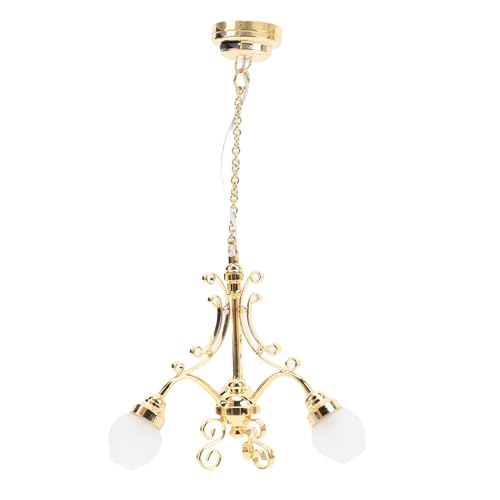 SUNGOOYUE 1:12 Skala Dollhouse Miniatur -Kronleuchter, Dollhouse Hanging Deckenleuchte mit LED -Beleuchtung für Wohnkultur SUNGOOYUE 1:12 Skala Dollhouse Miniatur -Kronleuchter, Dollhouse Hanging Deckenleuchte mit LED -Beleuchtung für Wohnkultur von SUNGOOYUE