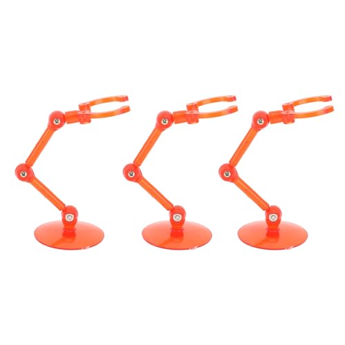 SUNGOOYUE 10 Stück Action-Figuren-Ständer, Puppen-Display-Halter, Action-Figuren-Halterung, Gute Stabilität, Tragbarer Kunststoff-Action-Figuren-Display-Halter, (Rot) von SUNGOOYUE