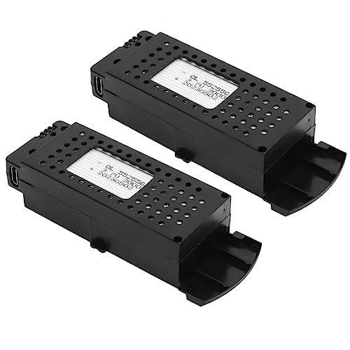 SUNGOOYUE 2PCS Drohnenbatterie 3,7V 3000mAh Lithiumbatterie Ladeschutz Tragbarer RC-Batterieersatz mit 3-in-1-Kabel für S6 G6 Drone RC-Flugzeuge von SUNGOOYUE