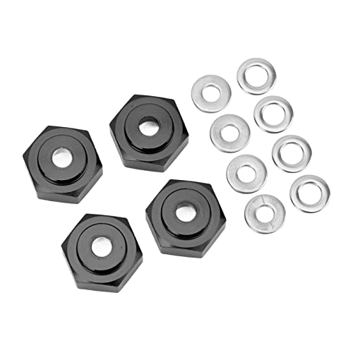 SUNGOOYUE 4pcs RC Hex Koppler, 12mm Bis 17mm Aluminiumlegierung RC Wheel Hex Adapter für 1/10 RC Cars(Schwarz) von SUNGOOYUE