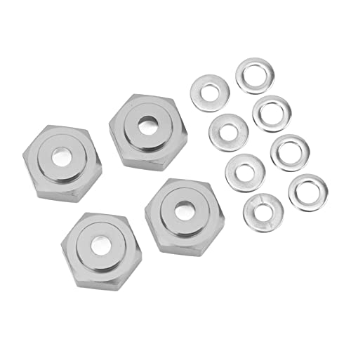 SUNGOOYUE 4pcs RC Hex Koppler, 12mm Bis 17mm Aluminiumlegierung RC Wheel Hex Adapter für 1/10 RC Cars(Titan Grau) von SUNGOOYUE