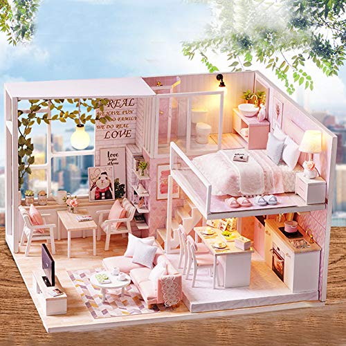 SUNGOOYUE Bewaldete Miniaturpuppen -Kit für DIY -Erwachsene und, Premium Möbel mit Schöner Farbe und Helligkeit, Einfaches Mini Puppenhaus für Wohnkultur und Geschenke, Ideal für Kindermädchen SUNGOOYUE Bewaldete Miniaturpuppen -Kit für DIY -Erwachsene und, Premium Möbel mit Schöner Farbe und Helligkeit, Einfaches Mini Puppenhaus für Wohnkultur und Geschenke, Ideal für Kindermädchen von SUNGOOYUE