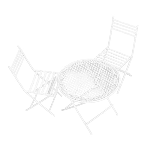 SUNGOOYUE Dollhouse Möbel - Miniaturgarten Tischstuhl Set - 1/12 Einfaches und Stilvolles Design für Miniaturpuppenhaus aus Sicherem Legierungsmaterial für SUNGOOYUE Dollhouse Möbel - Miniaturgarten Tischstuhl Set - 1/12 Einfaches und Stilvolles Design für Miniaturpuppenhaus aus Sicherem Legierungsmaterial für von SUNGOOYUE