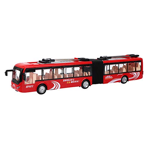 SUNGOOYUE Elektronischer Stadtbus, 1:48 CS0133 Elektronischer Stadtbus, Leichtes Auto, Lernspielzeug für, Verkehrsmodell (Rot) von SUNGOOYUE