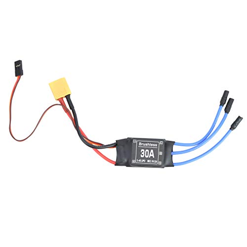 SUNGOOYUE Flugzeug Bürstenloser Regler, 30A Bürstenloser Regler XT60 Elektronischer Geschwindigkeitsregler für RC Fernbedienungs Drohnenhubschrauber FPV von SUNGOOYUE