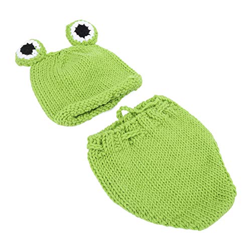 SUNGOOYUE Grünes Kostüm-Set für Neugeborene, Baby-Kostüme, Foto-Requisiten, Outfits, Inklusive Baby-Mütze und Hose für 0 Bis 6 Monate Alte Babys (GREEN) von SUNGOOYUE