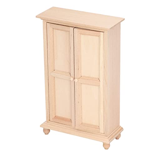 SUNGOOYUE Miniatur 1:12 Dollhouse Garderobe Doppel Tür Schrank Möbelzubehör für Schlafzimmer Wohnzimmerszene SUNGOOYUE Miniatur 1:12 Dollhouse Garderobe Doppel Tür Schrank Möbelzubehör für Schlafzimmer Wohnzimmerszene von SUNGOOYUE