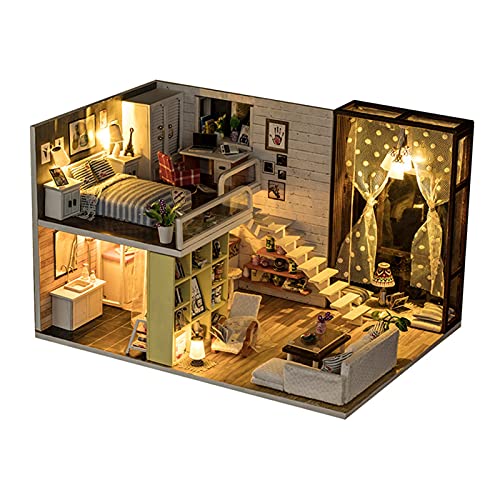 SUNGOOYUE Miniaturpollhouse Kiti Romantisches Babyhausmodell für Erwachsene und, Einfaches Versammlungsspielzeug für Familienzeiten, Umweltfreundliche Hölzerne Handwerksspielzeuggeschenk für Mehr SUNGOOYUE Miniaturpollhouse Kiti Romantisches Babyhausmodell für Erwachsene und, Einfaches Versammlungsspielzeug für Familienzeiten, Umweltfreundliche Hölzerne Handwerksspielzeuggeschenk für Mehr von SUNGOOYUE